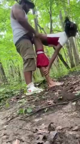 Cheerleader gets fucked in the woods
